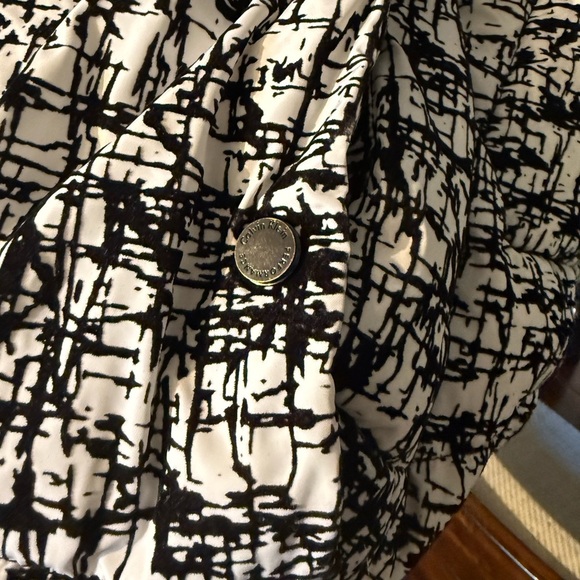 Calvin Klein Black and White Patterned Jacket - Picture 8 of 12
